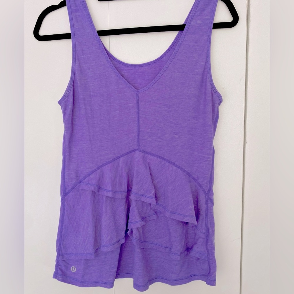 Lulu lemon purple ruffle tank